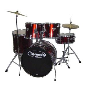 Mapex TND5254TCDR Wine Red Tornado 5 pcs Drum Set with Hardware Throne and Cymbals